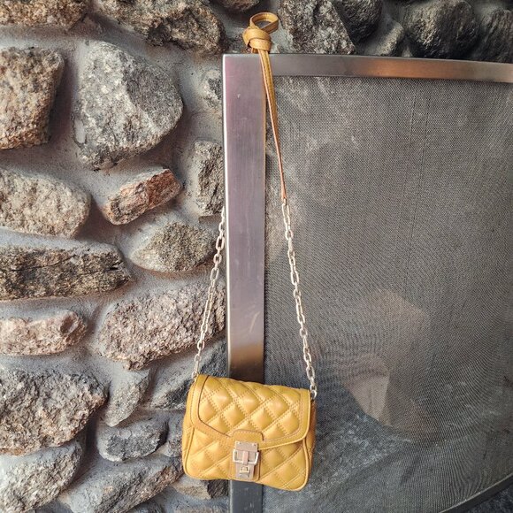 Banana Republic Gold Quilted Mini Shoulder Bag - Picture 2 of 14